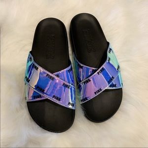 PINK Victoria’s Secret Iridescent Sandals S7